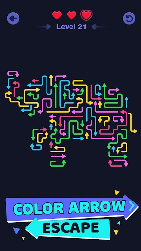 Gameplay screenshot 1 from Arrow Clear Master: Color Maze - Casual game